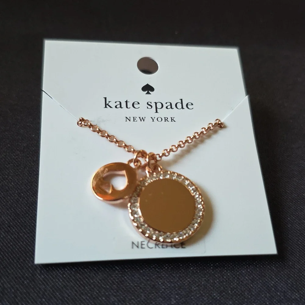 Kate Spade Rose Gold Necklace with Sparkling Accents